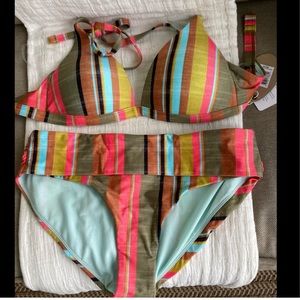 NWT Prana Cacti Soleil Lexie Too Marta Bottom Swimsuit Bikini